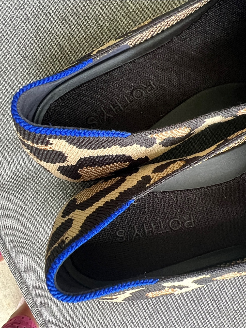 Rothy's Leopard Knit Loafers - Black & Tan - Picture 8 of 8